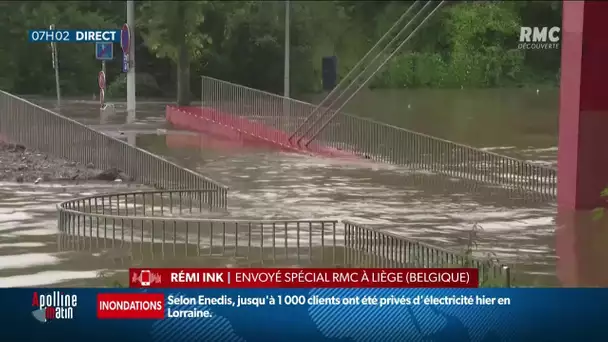 Inondations en Belgique: À Liège, la pluie s'est arrêtée et ne devrait pas reprendre de la journée