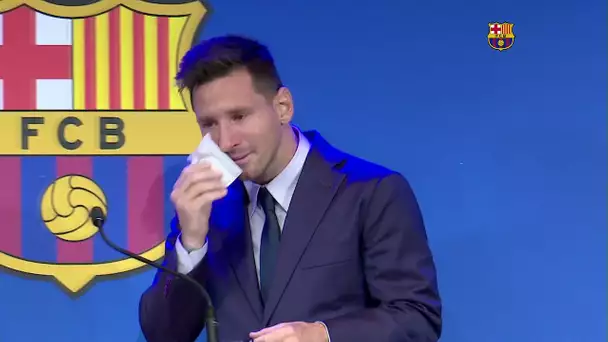 Lionel Messi en larmes pour ses adieux au FC Barcelone