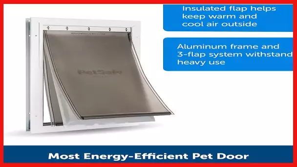 PetSafe Most Energy Efficient Pet Door Extreme Weather Aluminum Cat and Dog Door