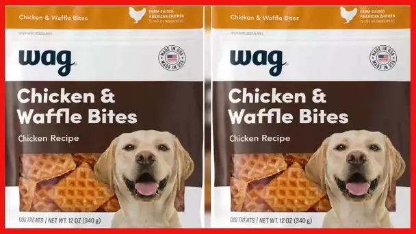 Amazon Brand - Wag Treats Chicken and Waffle Bites 12oz