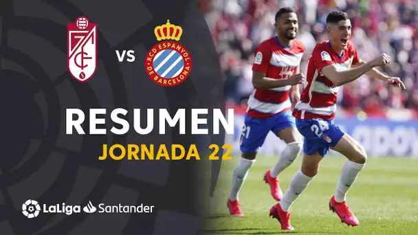 Resumen de Granada CF vs RCD Espanyol (2-1)