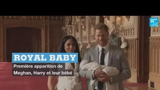 ROYAL BABY - Première apparition de Meghan, Harry et de leur petit garçon