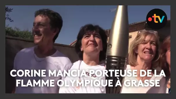 Corine Mancia, porteuse de la flamme olympique dans les Alpes-Maritimes