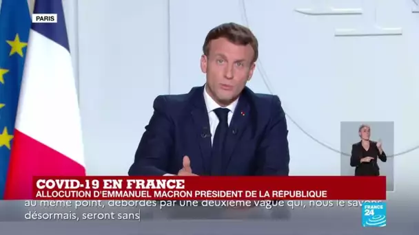 Allocution d'Emmanuel Macron : "près de 9 000 patients seront en réanimation à la mi-novembre"