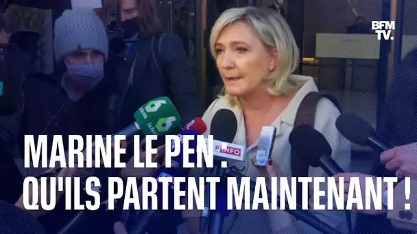 Marine Le Pen demande aux membres du RN tentés par Éric Zemmour de partir "maintenant"