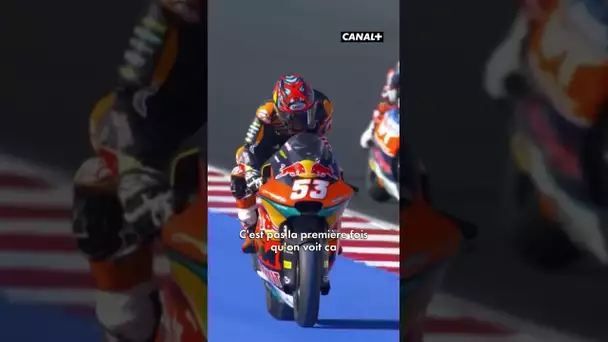 La douleur un peu particulière du pilote turc Deniz Öncü en Moto 2 😬 #motogp #shorts