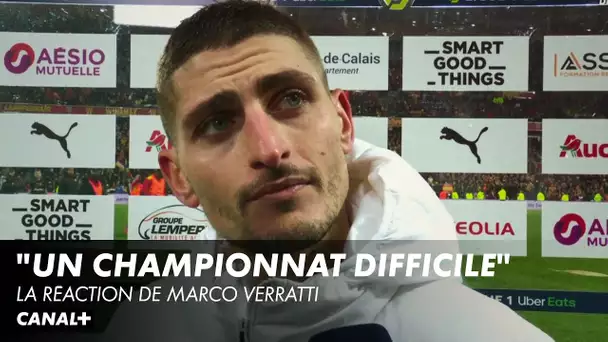 La réaction de Marco Verratti après Lens / Paris SG - Ligue 1 Uber Eats