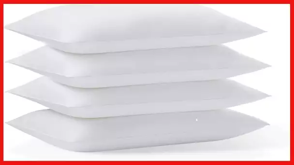 Acanva Basic Bed Pillow Soft Rest Cushion Stuffer for Sleeping, King , White 4 Count