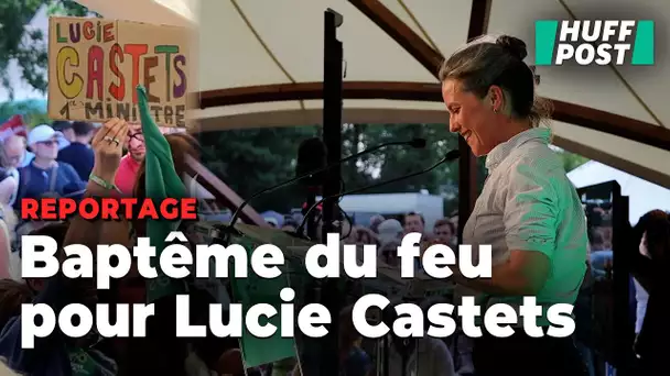 Pour son premier meeting, Lucie Castets séduit un Nouveau Front populaire qui veut encore y croire