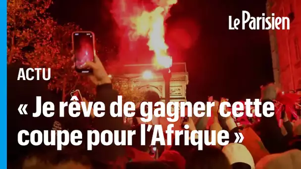 Coupe du monde : les supporters du Maroc fêtent la victoire de leur équipe sur les Champs-Elysées