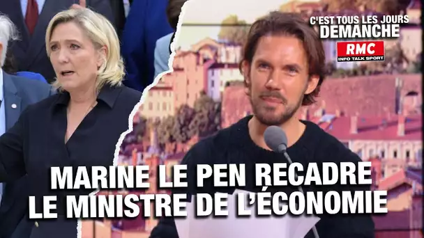 ARNAUD DEMANCHE : MARINE LE PEN RECADRE LE MINISTRE DE L’ÉCONOMIE