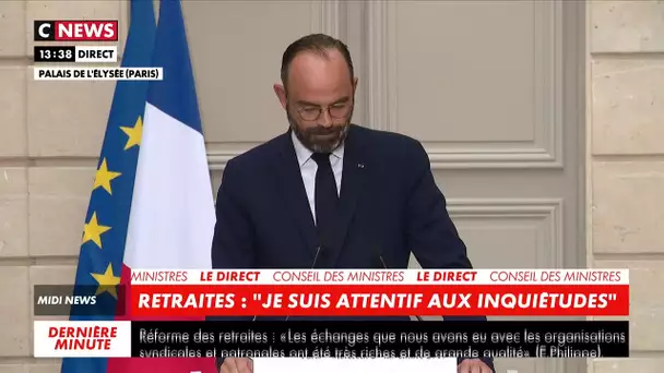 Edouard Philippe : «Nous ne transigerons pas sur l’objectif de cette réforme des retraites»