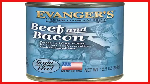 Evanger's Heritage Classics Beef & Bacon for Dogs - 12, 12.5 oz Cans