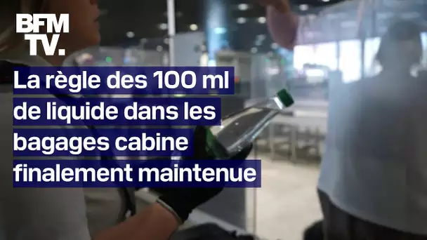 Aéroport: la règle des 100ml de liquide dans les bagages cabine finalement maintenue