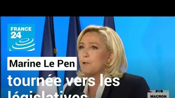 Battue, Le Pen revendique la "victoire" des idées et se tourne vers les législatives • FRANCE 24