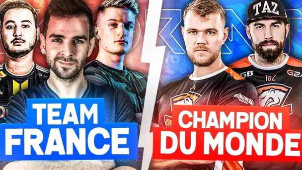 JE JOUE AVEC LA TEAM FRANCE (Gotaga, Jbzz..) vs des Pro 6 x Champion du Monde CS [Tournoi Valorant]