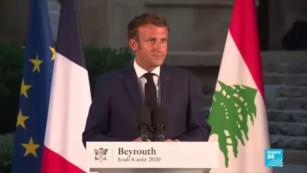 Emmanuel Macron tient une conférence de presse à Beyrouth