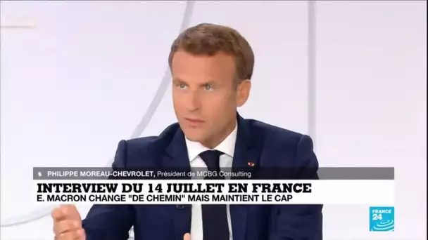 Interview du 14 juillet : Emmanuel Macron change "de chemin" mais maintient le cap