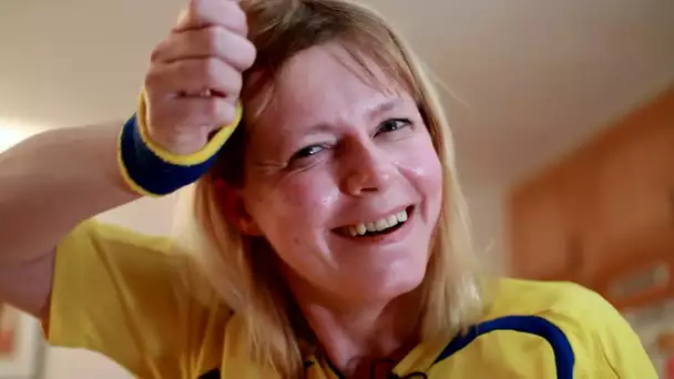 Portrait de supportrice - Foot, Suède