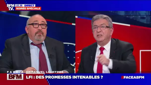 Le vif échange entre Jean-Luc Mélenchon et Emmanuel Lechypre sur le coût du travail