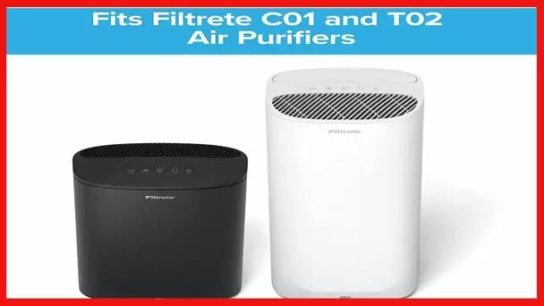 Filtrete F1 Room Air Purifier Filter, True HEPA Premium Allergen, Bacteria, & Virus, 2-Pack