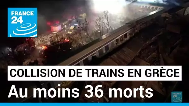 Grèce : au moins 36 morts dans une violente collision frontale entre deux trains • FRANCE 24