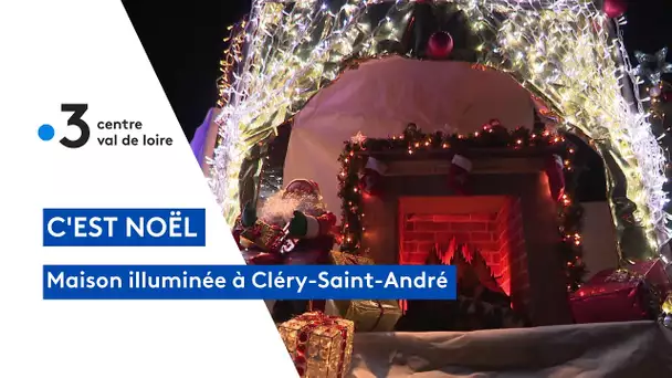 Lumières de Noël : maison illuminée à Cléry-Saint-André (Loiret)