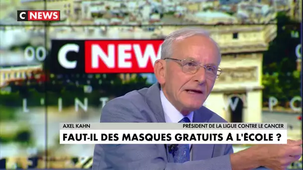 Axel Kahn : «Ce n’est pas aux familles et aux enfants de payer les masques»