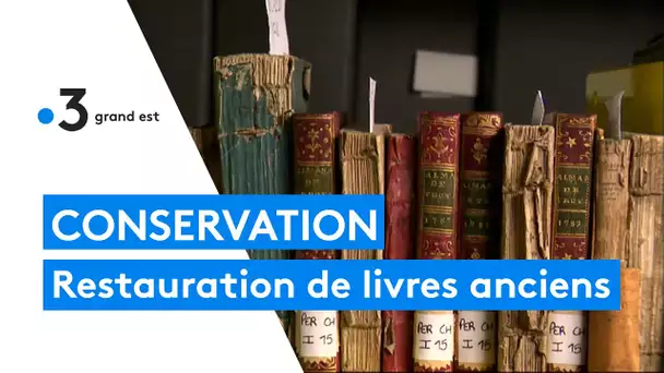 Conservation et restauration de livres anciens à la bibliothèque Carnegie de Reims