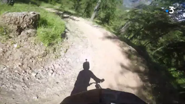 VTT à Auron : 1 min 44  de descente avec Gaëtan Haab