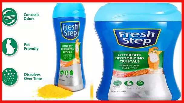 Fresh Step Cat Litter Crystals - Cat Litter Box Deodorizer Product for All Cats