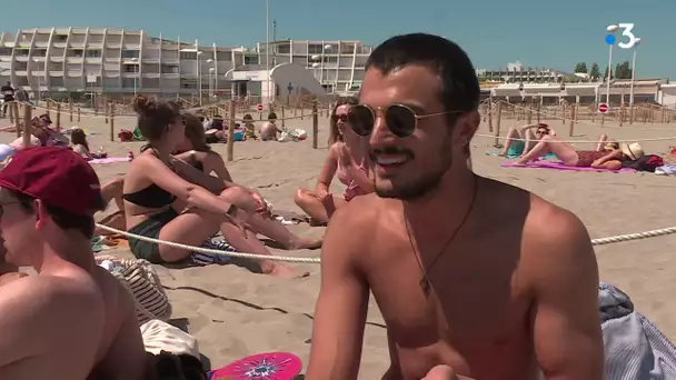 Pour la Pentecôte, la plage du couchant à La Grande-Motte est réservée aux personnels soignants