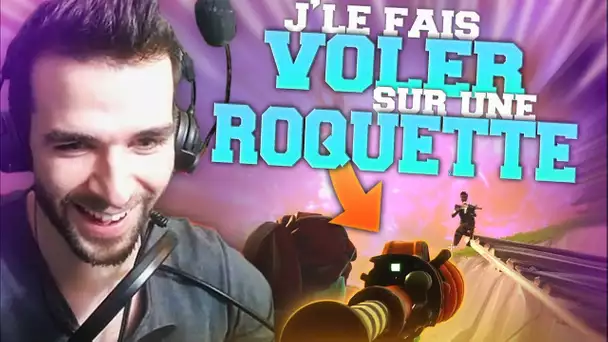 TROLL ► JE FAIS VOLER sur une ROQUETTE un INCONNU en Duo Fortnite Battle Royale FR