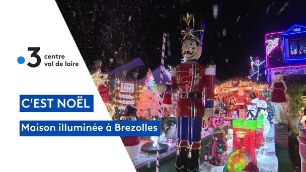Lumières de Noël : maison illuminée à Brezolles (Eure-et-Loir)