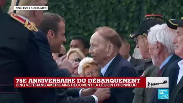 Emmanuel Macron remet la légion d'honneur à cinq vétérans américains