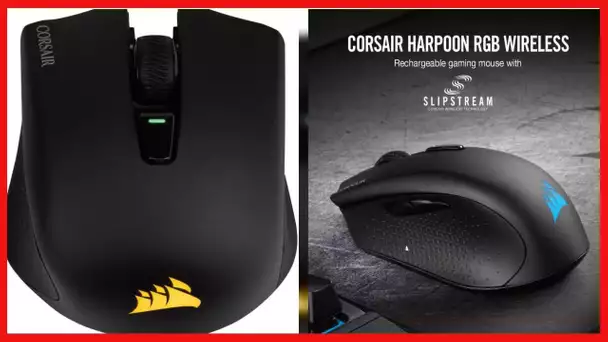 Corsair Harpoon RGB Wireless - Wireless Rechargeable Gaming Mouse with SLIPSTREAM Technology