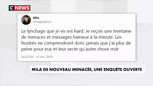 Mila de nouveau menacée, une enquête ouverte