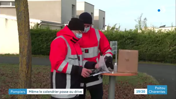 Niort : les pompiers passent par le drive pour pour vendre leurs calendriers