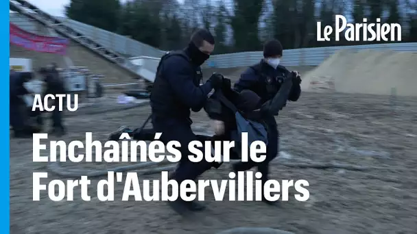 À Aubervilliers, des militants s'enchaînent au chantier du futur centre aquatique des JO 2024