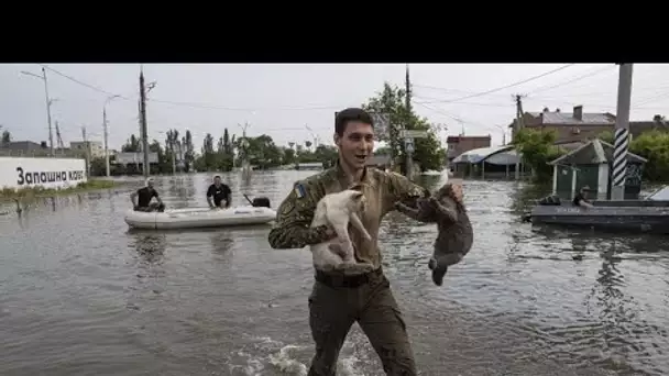 Le président Zelensky s’est rendu à Kherson, pour évaluer la situation après les inondations