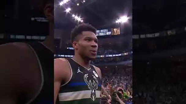 Giannis CELEBRATES Finals MVP! 😱 | #shorts