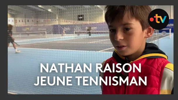 Nathan Raison, jeune tennisman du club de Buxerolles