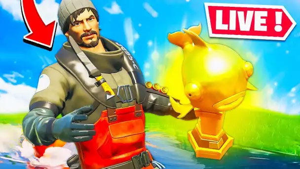 🔴 CHAMPIONNAT DE PECHE SUR FORTNITE ! ON VEUT LE POISSON EN OR ! + COMPTEUR DE POISSON EN LIVE !