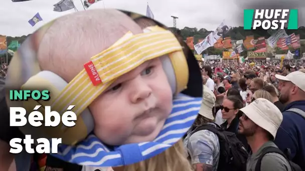 À Glastonbury, Finlay, un bébé de 10 semaines est devenu la coqueluche des festivaliers