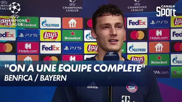 La réaction de B. Pavard après la victoire face au Benfica (4-0) - Benfica / Bayern