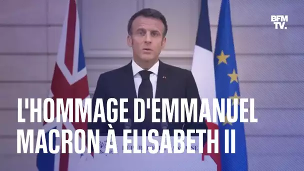 Emmanuel Macron rend hommage à Elizabeth II