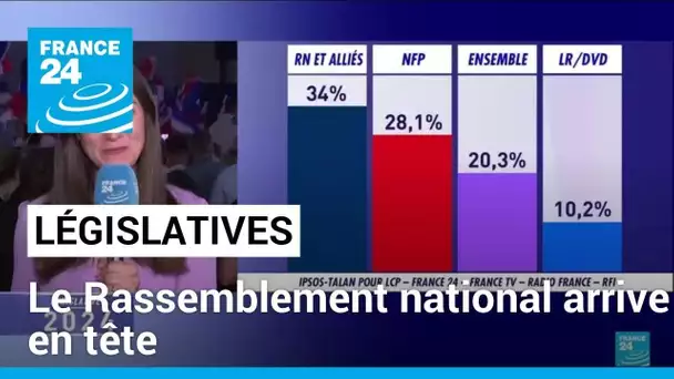 Législatives en France : Le Rassemblement National arrive en tête avec 34 % • FRANCE 24