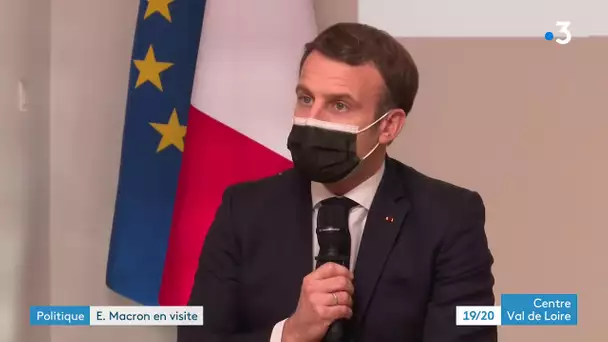 Visite d'Emmanuel Macron à Tours sur le nouveau dispositif de pensions alimentaires