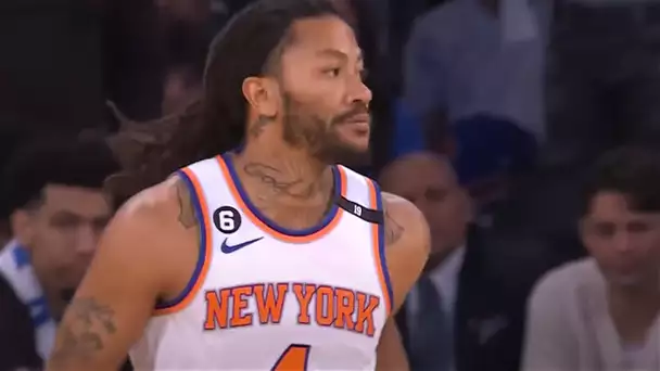 Derrick Rose Checks In & Throws HUGE Lob to Obi Toppin!😳 Knicks Fans Erupt!!