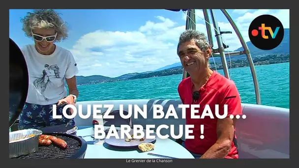 Sur le lac du Bourget en Savoie, vous pouvez louer un bateau... barbecue !